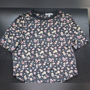 Elizabeth and James 100% Silk Floral Blouse